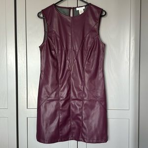 New leather mini dress